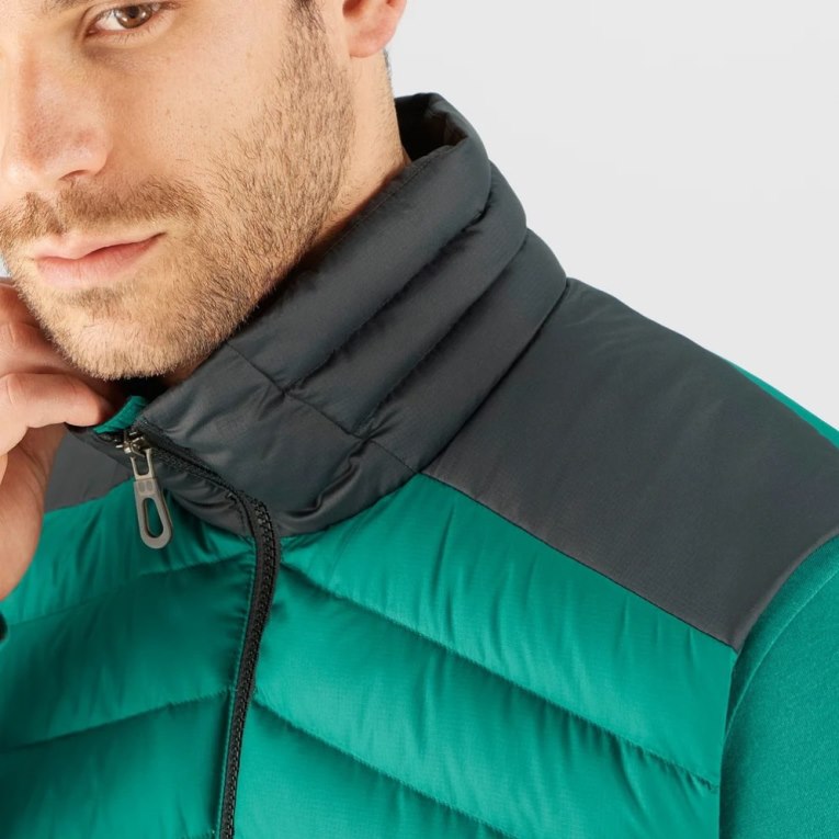 Green Salomon Essential Xwarm Down Men's Insulated Vests | IE RP5938